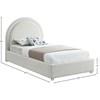 Milo Twin Upholstered Panel Bed (MiloCream-T) image 7