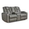 Mancin Reclining Leather Look Loveseat (2970294) image 1