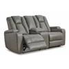 Mancin Reclining Leather Look Loveseat (2970294) image 2