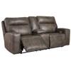 Game Plan Power Reclining Leather Loveseat (U1520518) image 1