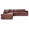Malibu Leather 2 pc Sectional (Malibu 3068-41/3068-16 2 pc Sectional - Brown Leather) image 1