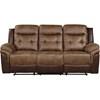 Toris2 Reclining Leather Air Sofa (Toris2 Reclining Sofa - Brown) image 1