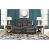 Turbulance Power Reclining Leather Look Loveseat with Console (8500118C) image 5
