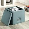 Rythmo Fabric Storage Ottoman (CM-AC122BL) image 2