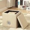 Rythmo Fabric Storage Ottoman (CM-AC122IV) image 2