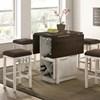 Bingham Counter Height Dining Table with Pedestal Base (CM3168BR-PT) image 3