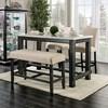 Brule Counter Height Dining Table with Marble Top (CM3736PT) image 1