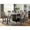 Kian Counter Height Dining Table with Marble Top (CM3744PT-TABLE) image 2