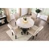 Round Elfredo Dining Table with Marble Top (CM3755RT-TABLE) image 7