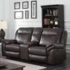 Chenai Reclining Leatherette Loveseat with Console (CM6297-LV-VN) image 8