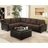 Lavena Fabric and Leather Look Sectional (CM6453DK-PK) image 2