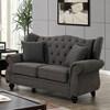 Ewloe Stationary Fabric Loveseat (CM6572DG-LV) image 1