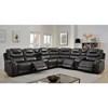 Mariah Power Reclining Leather Look Sectional (CM6895GY-SECT+AC) image 2