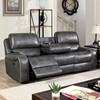 Walter Power Reclining Leather Look Sofa (CM6950GY-SF-PM) image 1