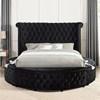 Sansom King Upholstered Platform Bed with Storage (CM7178BK-EK-BED) image 3