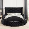 Sansom King Upholstered Platform Bed with Storage (CM7178BK-EK-BED) image 4