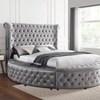 Sansom Queen Upholstered Platform Bed with Storage (CM7178GY-Q-BED) image 1