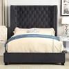 Mirabelle King Upholstered Platform Bed (CM7679DG-EK) image 1