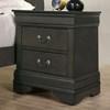 Louis Philippe 2-Drawer Nightstand (CM7966GY-N) image 1