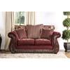 Tabitha Stationary Fabric and Leather Look Loveseat (SM6110-LV) image 2