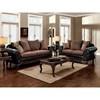 San Roque Stationary Fabric and Leather Look Loveseat (SM7635N-LV) image 2