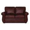 Causeuse fixe Borrego en cuir et aspect cuir (77890-03-GRADE100-GARNET) image 1