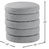 Aphia Grey Boucle Fabric Upholstered Stool image 3