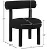Parlor Stationary Fabric Accent Chair (574Black) image 8