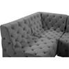 Tuft Fabric 6 pc Sectional (680Grey-Sec6C) image 19