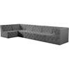 Tuft Fabric 6 pc Sectional (680Grey-Sec6C) image 2