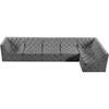 Tuft Fabric 6 pc Sectional (680Grey-Sec6C) image 9