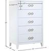 Bowtie 5-Drawer Chest (899White-CH) image 9