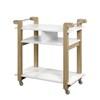 202729 Carie Kitchen Cart - White/Oak image 1