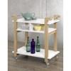 202729 Carie Kitchen Cart - White/Oak image 2
