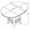 Table de salle à manger ovale de hauteur comptoir Tavern avec pied central (TN-4560W) image 4