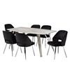 Ella 7 pc Dinette (F-1194-7 BLK) image 1