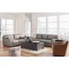 Lombardia Stationary Leather Match Loveseat (5730335) image 14