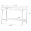 Liney 12269 Secretary Desk with 2 Drawers - Pure White image 7