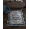 Roxy 2821 Ivory Blue Tabriz Area Rug - 7'6