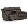 Causeuse inclinable Lavenhorne en aspect cuir avec console (6330694C) image 2
