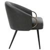 Zita Stationary Leather Look Accent Chair (403-668CH) image 4