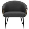Zita Stationary Leather Look Accent Chair (403-668CH) image 5