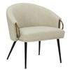 Zita Stationary Leather Look Accent Chair (403-668IV) image 1