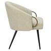 Zita Stationary Leather Look Accent Chair (403-668IV) image 4
