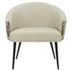 Zita Stationary Leather Look Accent Chair (403-668IV) image 5
