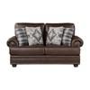 Franklin Stationary Leather Look Loveseat (9260DB-2) image 1