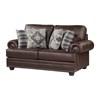 Franklin Stationary Leather Look Loveseat (9260DB-2) image 2