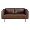 Soren Stationary Leather Loveseat (9280BR-2) image 1