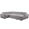 Edita Fabric Sleeper Sectional (Edita 4pc Sleeper Sectional - Thora Stone) image 1