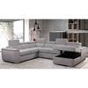 Edita Fabric Sleeper Sectional (Edita 4pc Sleeper Sectional - Thora Stone) image 2